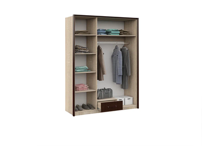 Шкаф трёхдверный Эшли, венге, сонома