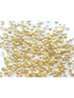 Глиттер блестки спенгл Сердце Желтый Иридисцент 3 мм