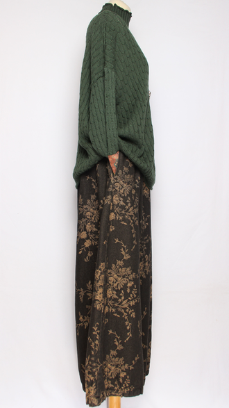 Джемпер ХЛОПОК КОСИЧКИ "СТОЙКА НАШИВКИ" малахит, вишня до р.54