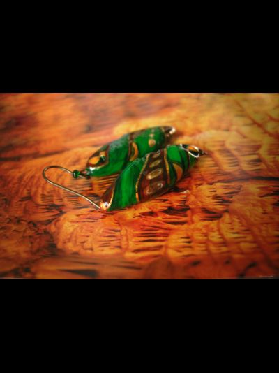 "Шивали, весенняя принцесса", серьги-капли из фарфора