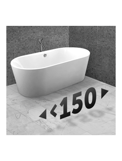 Акриловые ванны до 150 см