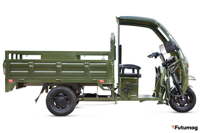 Грузовой электротрицикл Rutrike D4 КАБИНА 1800 72V1500W зеленый