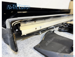 Подножки с подсветкой Toyota Land Cruiser 300 черные