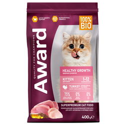AWARD (Авард) Healthy growth, сухой корм для котят, Индейка с курицей, 400 г