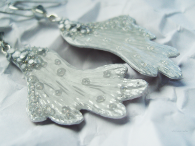 "Крылышки Облачной Феи", серьги в стиле фэнтези