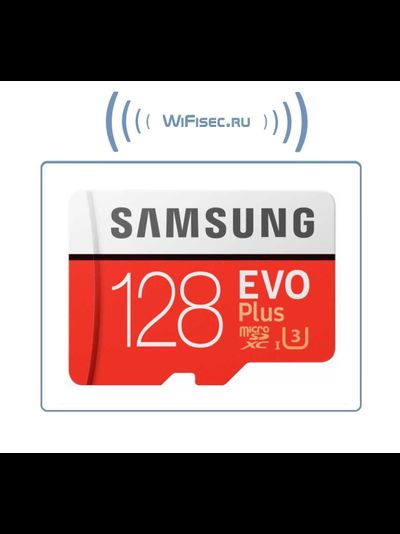 Карта памяти microSDXC UHS-I U3 SAMSUNG EVO PLUS 128 ГБ, 100 МБс, Class 10, MB-MC128HARU, + переходник SD