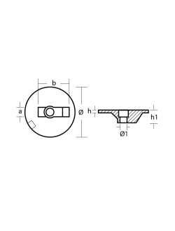 Цинковый анод Tecnoseal 00835 Ø91x24мм дисковый для двигателей Mercury/Mercruiser