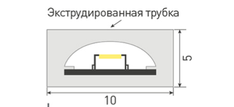 Лента Arlight RTW-PS-A160-10mm 24V (12 W/m, IP67, 2835, 5m)