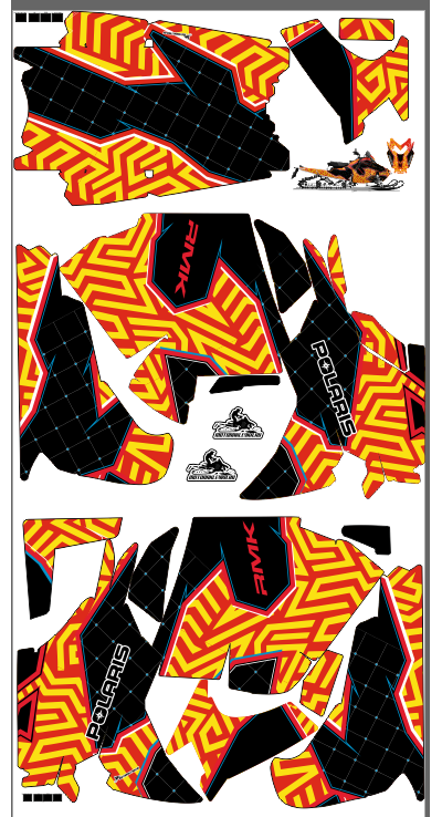 Наклейки на снегоход Polaris PRO RMK 2011-2015 №1818