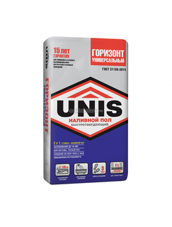 Юнис Горизонт-Универсальный Быстротвердеющий 25кг состав для пола от 2 -100мм