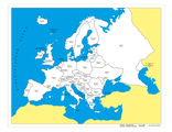 Контурная карта Европы - государства