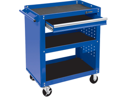 Тележка открытая "ОПТИМА", 3 полки и выдвижной ящик, синяя МАСТАК 520-01580MB