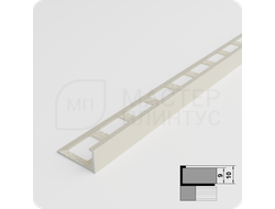 Окантовочный плиточный профиль из алюминия 10 мм. Лука ПК 01 бронза