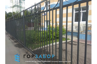 Секционный забор с элементами ковки купить