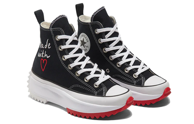 Фирменный магазин Converse купить кеды Run Star Hike White WMNS Made with Love черные высокие