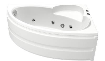 Акриловая гидромассажная ванна BAS Сагра 160х100 правая