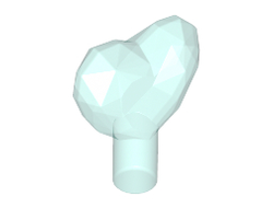 Rock 1 x 1 Jewel Heart Shaped, Trans-Light Blue (15745 / 6097099 / 6167812)