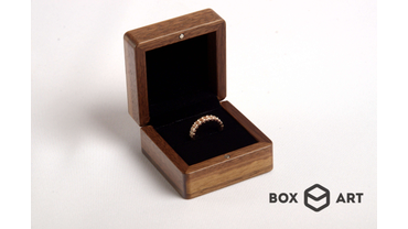 5055 Футляры для помолвочных, обручальных колец из ореха. Натуральные материалы, высокое качество.