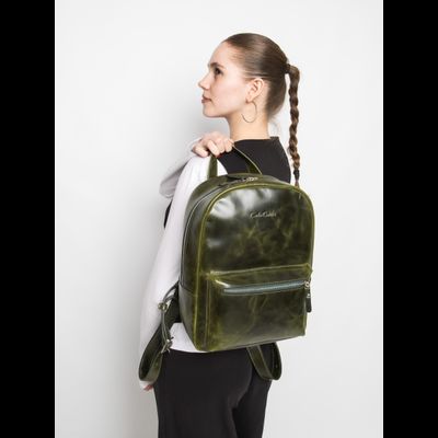 Женский кожаный рюкзак Albiate dark green (арт. 
3103-11)