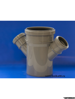 Крестовина для канализации одноплоскостная Политэк 110х110х110 110х50х110 под 45, 90гр.