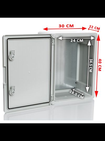 CamBox PP3005 Шкаф пластиковый с монтажной панелью, 300х400х220, непрозрачная дверца, IP65