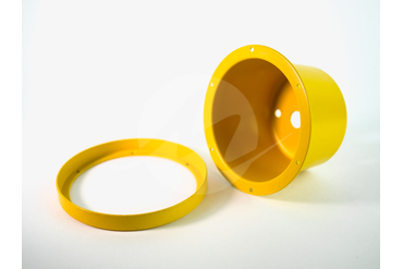 Детали корпуса фонаря для аэродрома. Материал - алюминий. Порошковая покраска. 