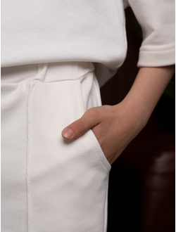 Брюки трикотажные экрю