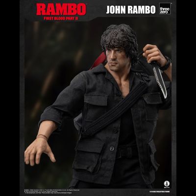 Джон Рэмбо в черном (Сильвестр Сталлоне)  - Коллекционная ФИГУРКА 1/6 scale John Rambo 2.0 (3Z03280W0) - Threezero