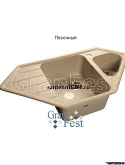 Керамическая мойка Granfest Гранфест CORNER GF-C950E 2 секционная мойка с отверстием под смеситель