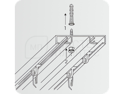Карниз двухрядный алюминиевый Трэк Уют 1.6м