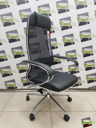 Кресло ErgoLife SynchroSit 10 B1-115K - Mesh(X2)+EcoLeather(Extra) /Um00/Wm12/K1cL(MS2.0Ch/M23.B23.G