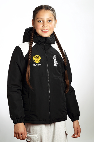 Куртка на синтепоне с вышивкой символики