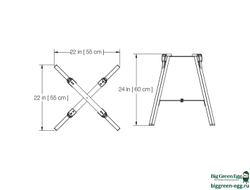 Портативная высокая подставка для гриля Big Green Egg MiniMax, 120649