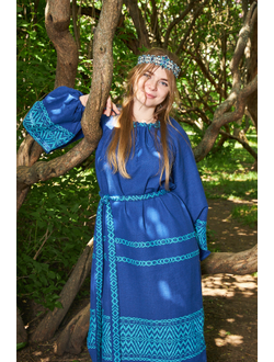 Платье "Ворожея" ручное ткачество