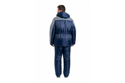 Костюм зимний Балтика (тк.Оксфорд) п/к, т.синий/серый