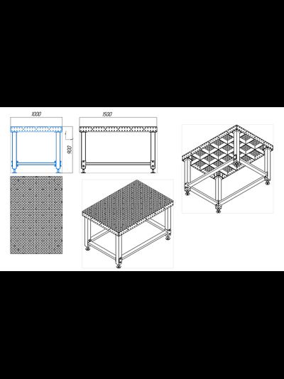 Стол сварочный 1000х1500 6мм