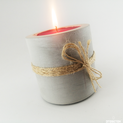 Cвечи ароматизированные в банке из бетона