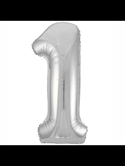Фольгированный шар Цифра серебро