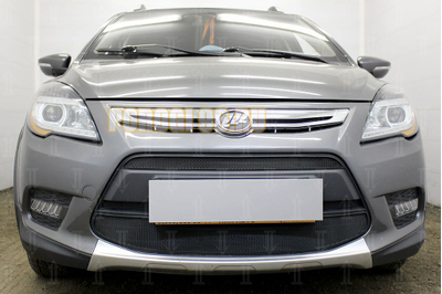 Защита радиатора Lifan X50 2015- (2 части) black