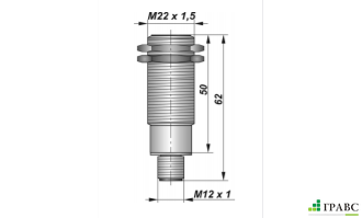 Индуктивный взрывозащищенный датчик SNI 17-7-D-P12 резьба М22х1,5