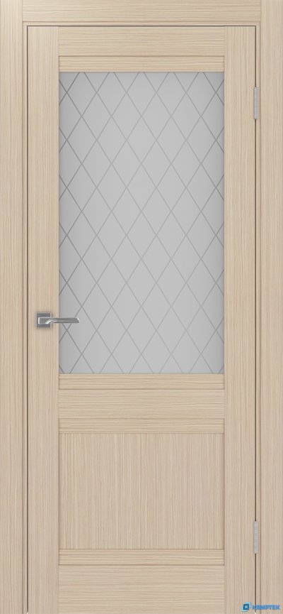 Дверь царговая экошпон Турин 502U.21 Дуб белёный стекло Кристалл купить в Челябинске | КВИРТЕК
