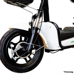 Электромопед GreenCamel Тайфун 400 (400W 48V12Ah ) быстросъем Белый