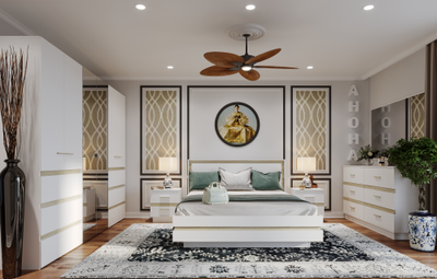 Композиция спальни АНОНА Белый/Дуб Сонома