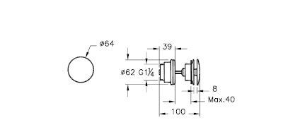 Донный клапан для раковины без перелива VitrA, A45148