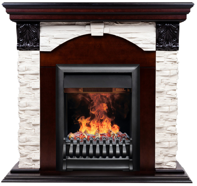 Электрокамин Dublin Lux AO с очагом 3D Oregan