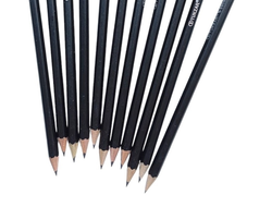 Набор Карандашей чернографитных деревянных, заточенных с ластиком, 11 штук