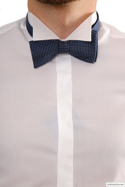 Бабочка мужская темно-синяя с принтом - ANDRE