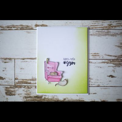 ФП штамп &quot;Кошки и птички&quot;