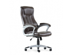 Кресло Barneo K-148 для руководителя коричневая кожа, газлифт 3кл, PU-R57 купить в Ялте