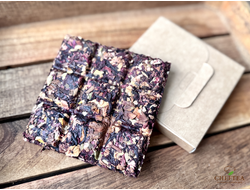 Прессованный чай  каркаде со специями -  Глинтвейн  (100г), плитка в крафт-коробочке с окном